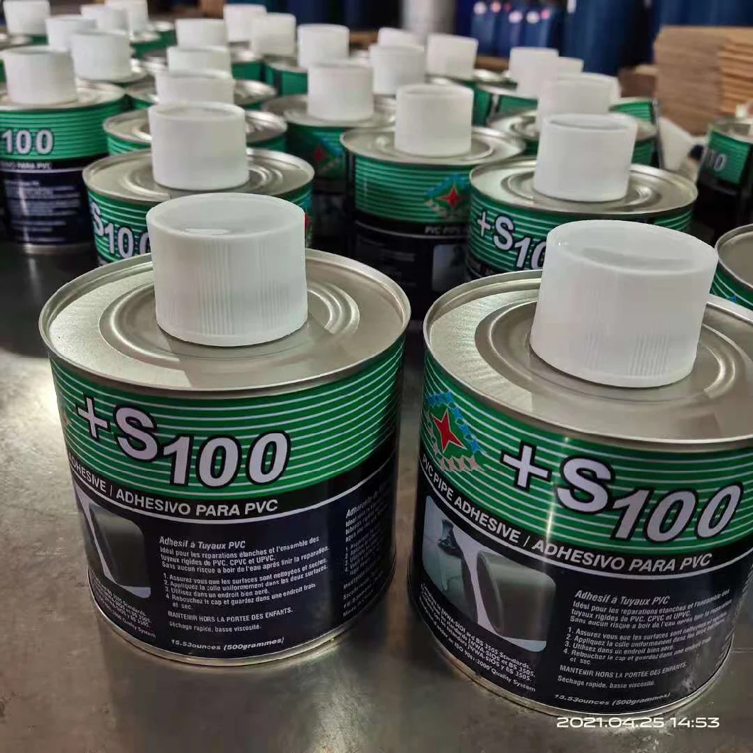 Clear S100 S 100 Adhesive Glue for Plastic Pipe PVC CPVC Solvent
