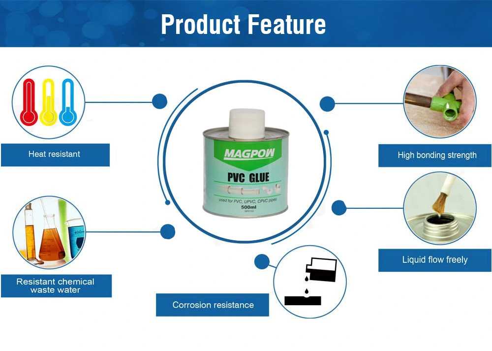 Strong Clear PVC Solvent Cement Glue for PVC Pipe Fittings