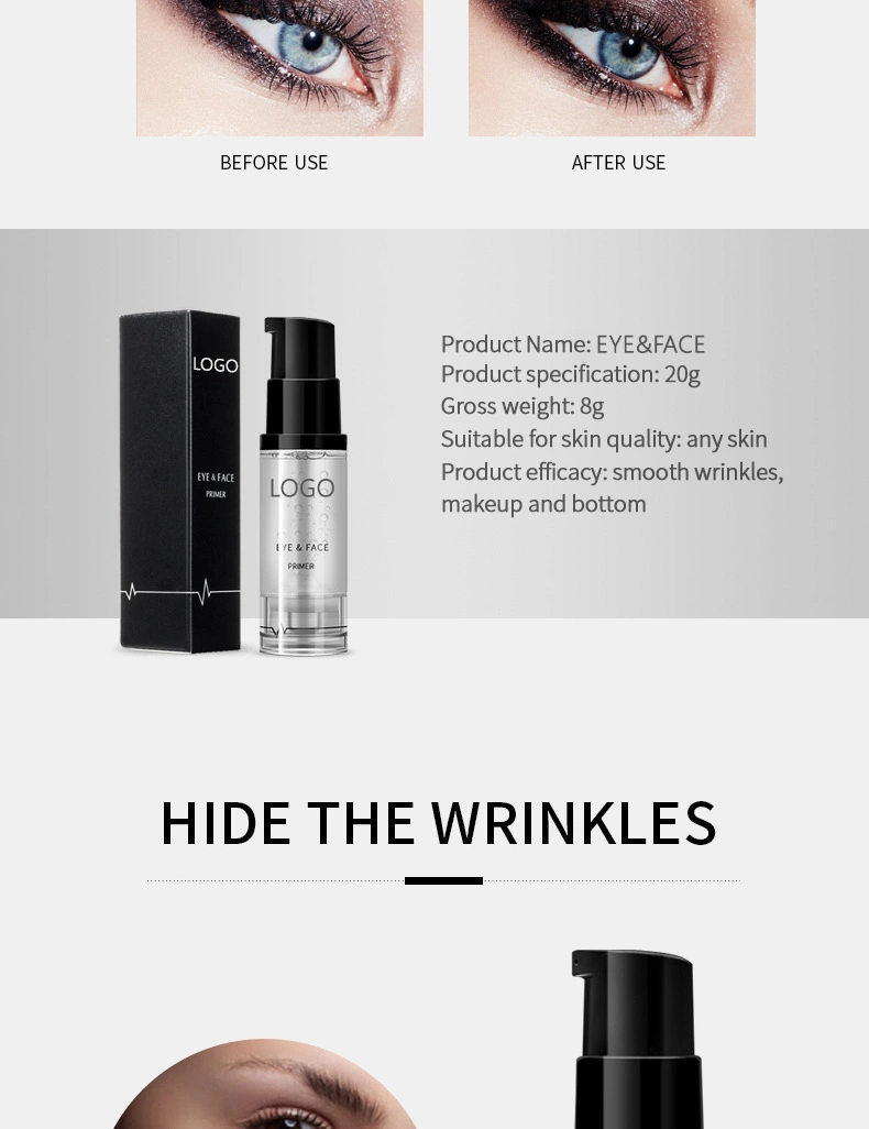 Private Label Waterproof Smoothing & Moisture Pore Invisible Pre-Makeup Face & Eyes Makeup Base Primer
