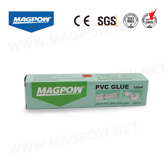 Pegamento para tuberías Magpow UPVC y CPVC para tuberías grandes y pequeñas de PVC